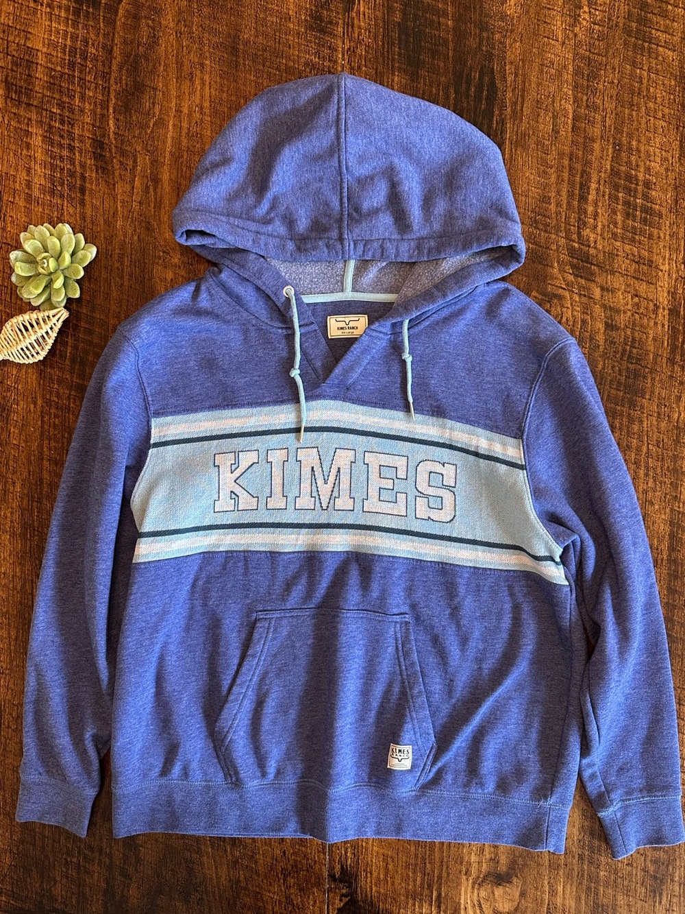 Kimes Ranch |  Women's North Star Logo Hoodie Marine Blue Heather, Size XXL - Picture 2 of 9